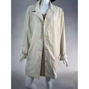 Elisabeth By Liz Claiborne Women's Beige Blazer Jacket Size 2X Polyester-Nylon